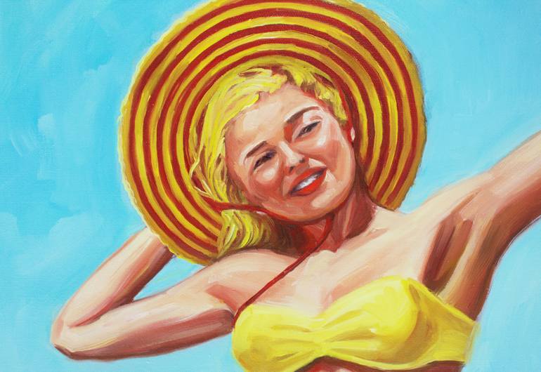 Original Figurative Women Painting by Valerie Lariviere