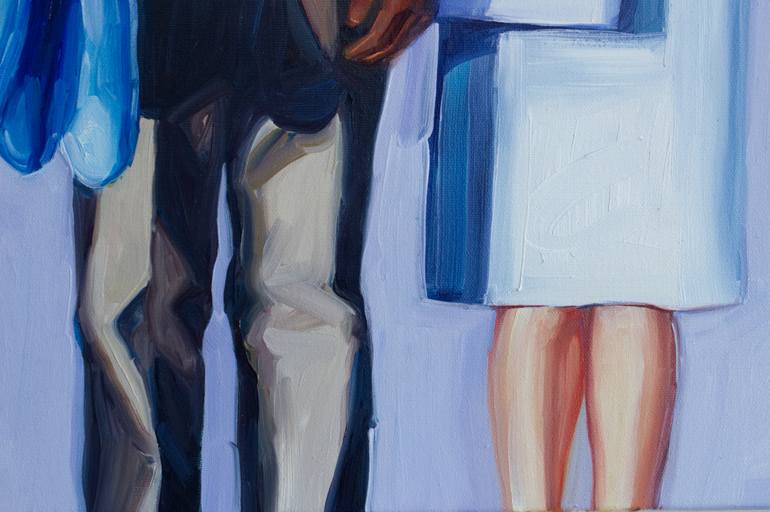 Original Modernism People Painting by Valerie Lariviere