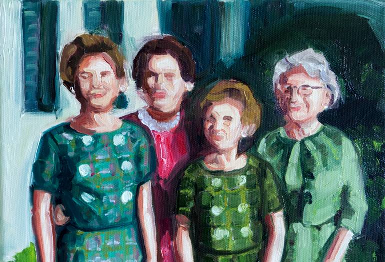 Original Figurative Women Painting by Valerie Lariviere