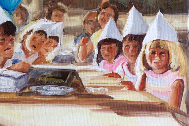 Original Expressionism Children Painting by Valerie Lariviere