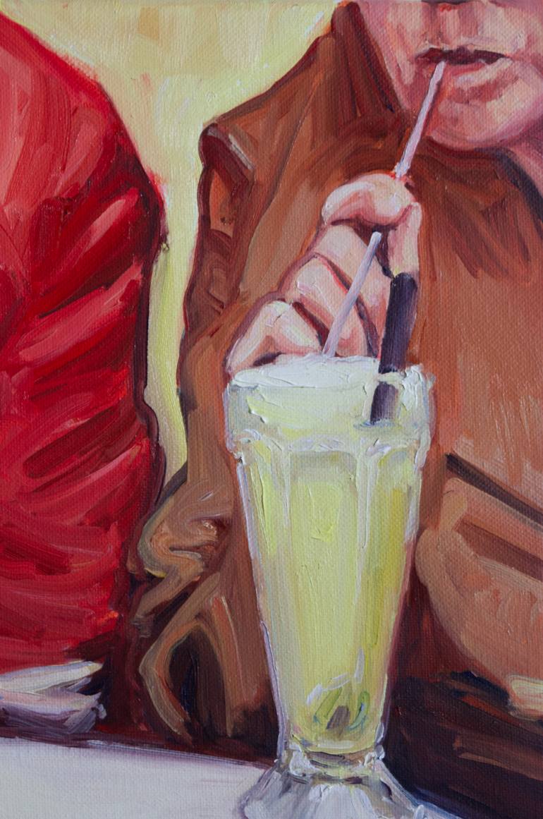 Original Expressionism People Painting by Valerie Lariviere