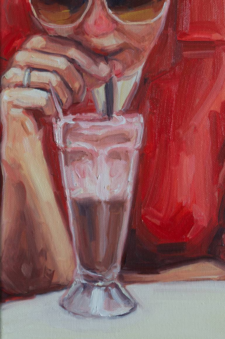 Original Expressionism People Painting by Valerie Lariviere
