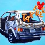 Crashed car piñata no.1 by Valerie Lariviere