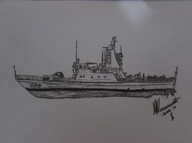 Print of Ship Drawings by Maria Nascimento