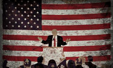Donald Trump Pop Art Flag Prezography thumb