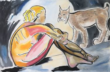 Original Contemporary Animal Painting by Ritva Kangasperko