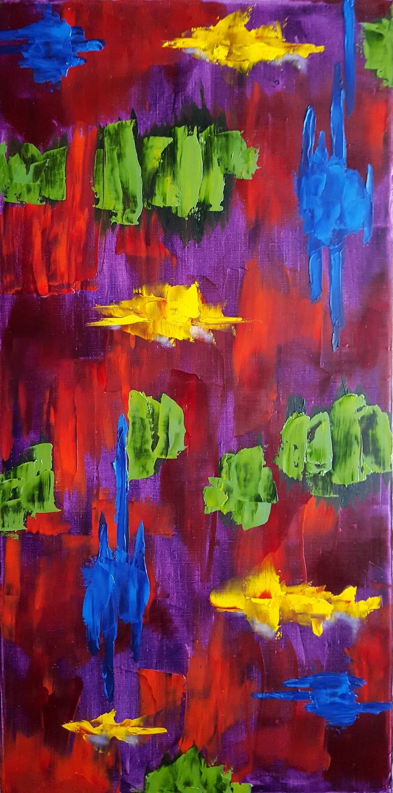 Original Art Deco Abstract Painting by Olena Panasyuk