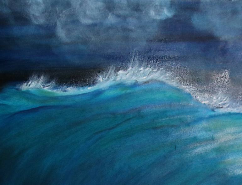 Original Abstract Seascape Painting by Biplab K Datta