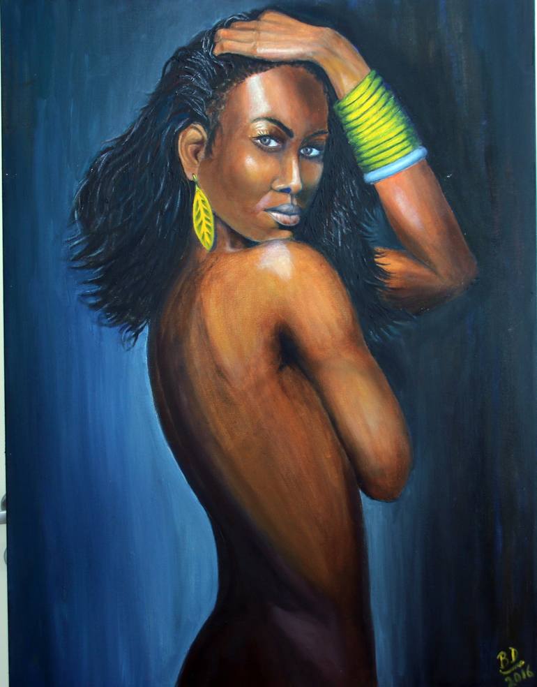 Nude African woman