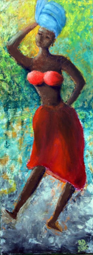 African Woman - Dancing in the woods thumb