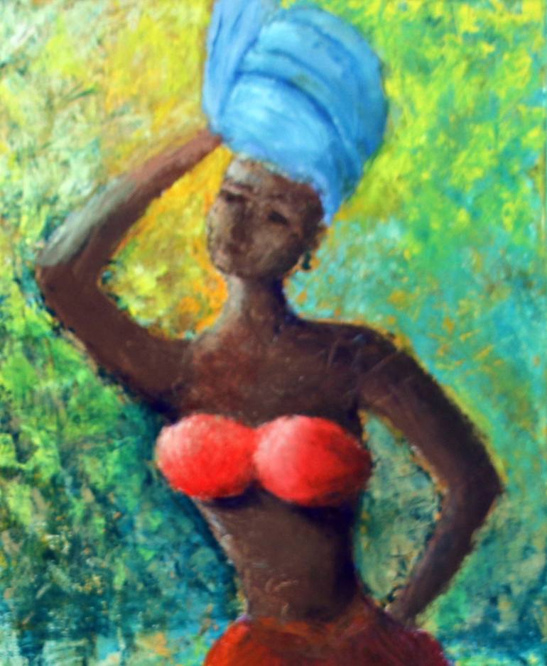 Original Modern Nude Painting by Biplab K Datta
