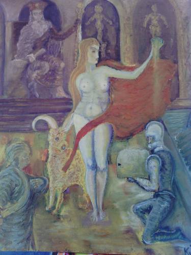 Print of Expressionism Classical mythology Paintings by Kakhaber Jaqeli