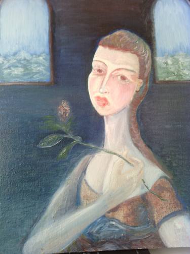 Woman With Flower (N.Z) thumb