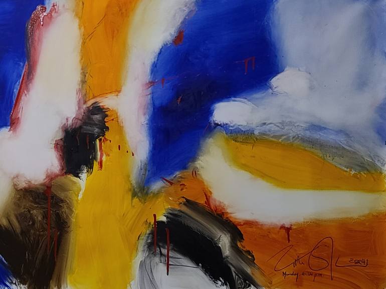 Original Abstract Expressionism Abstract Painting by Vittorio Alberto Roberto