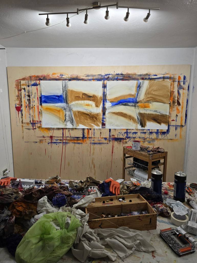 Original Abstract Expressionism Abstract Painting by Vittorio Alberto Roberto