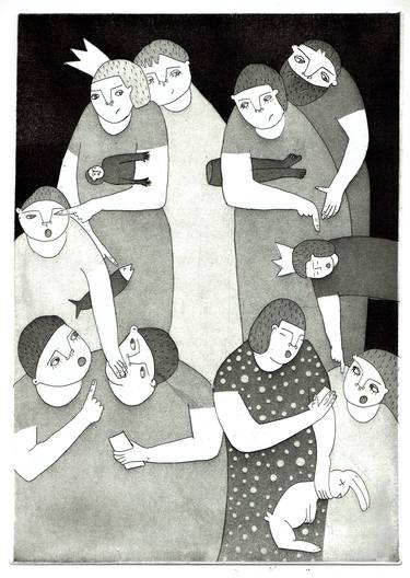 Print of People Printmaking by Paula Gallardo