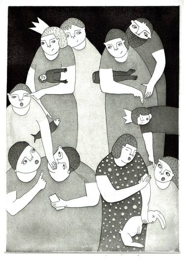 Print of Figurative People Printmaking by Paula Gallardo