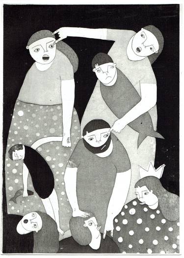 Print of Children Printmaking by Paula Gallardo
