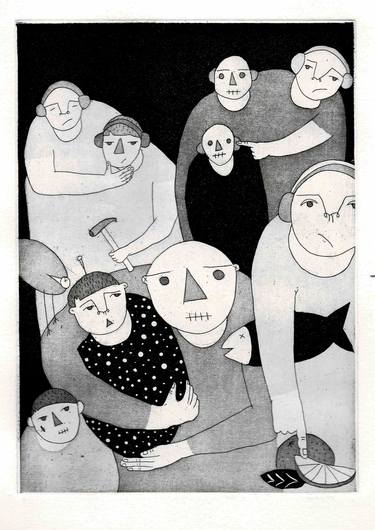 Print of Family Printmaking by Paula Gallardo