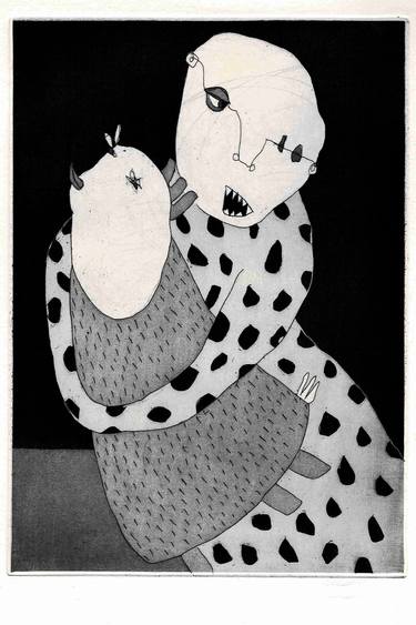 Print of Figurative Love Printmaking by Paula Gallardo