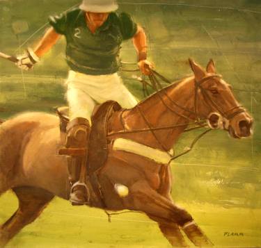 Original Figurative Horse Paintings by Ferenc Flamm