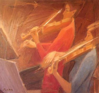 Original Impressionism Performing Arts Paintings by Ferenc Flamm