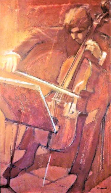 Original Figurative Music Paintings by Ferenc Flamm