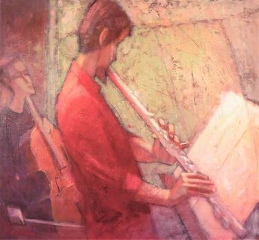 Print of Figurative Music Paintings by Ferenc Flamm
