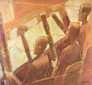 Original Figurative Music Paintings by Ferenc Flamm