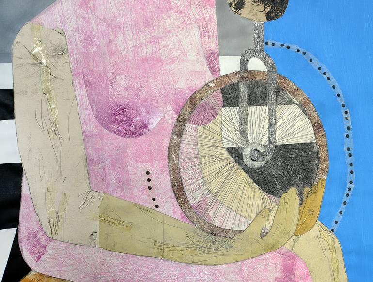 Original Abstract Expressionism People Mixed Media by Chiara Criniti