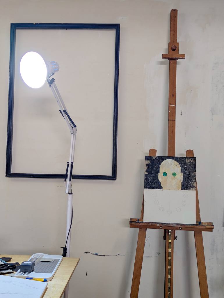 Original Abstract Expressionism People Mixed Media by Chiara Criniti