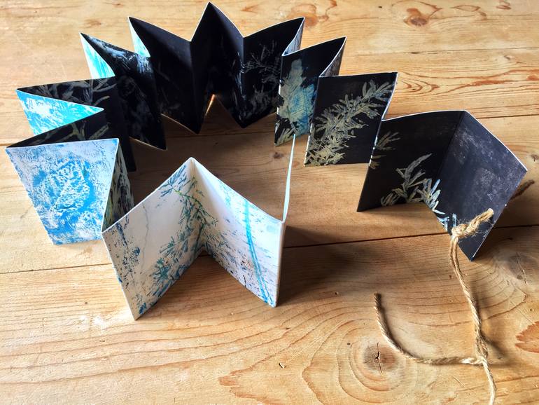 Original Abstract Expressionism Botanic Collage by Chiara Criniti