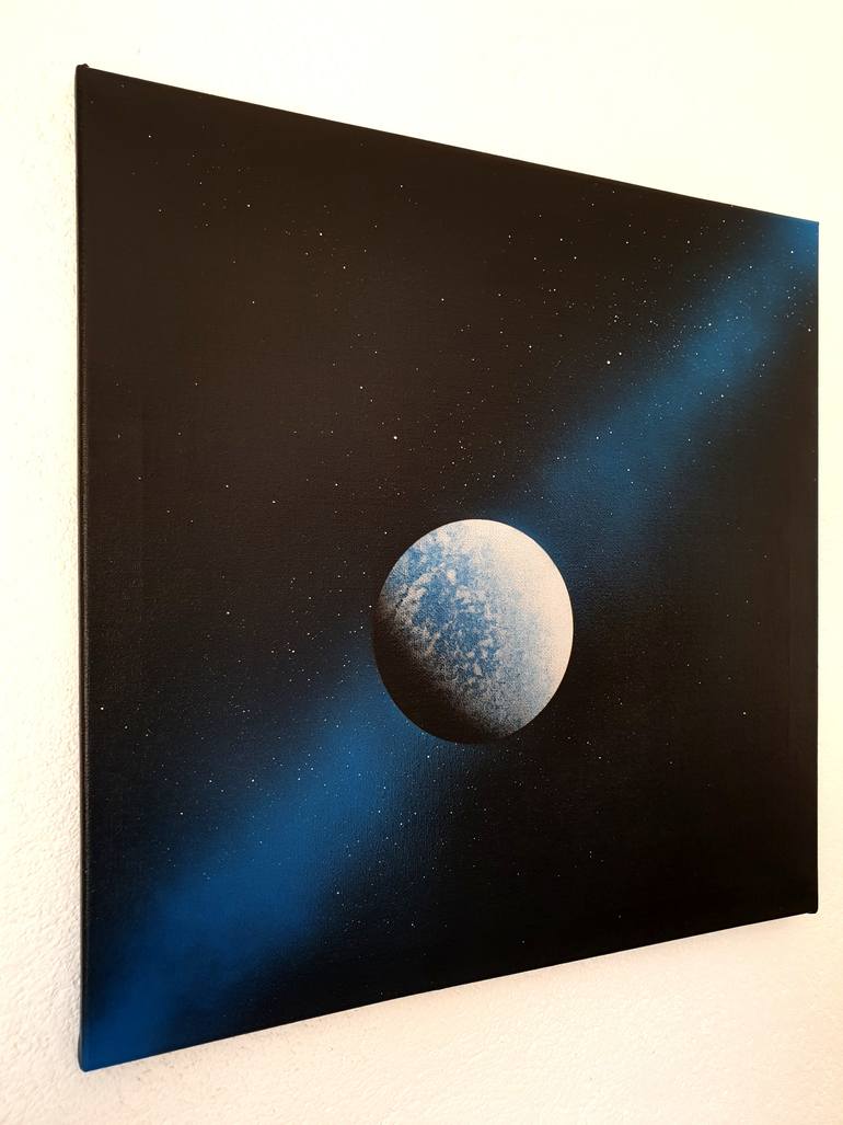 Original Abstract Outer Space Painting by Daniel A Du Preez