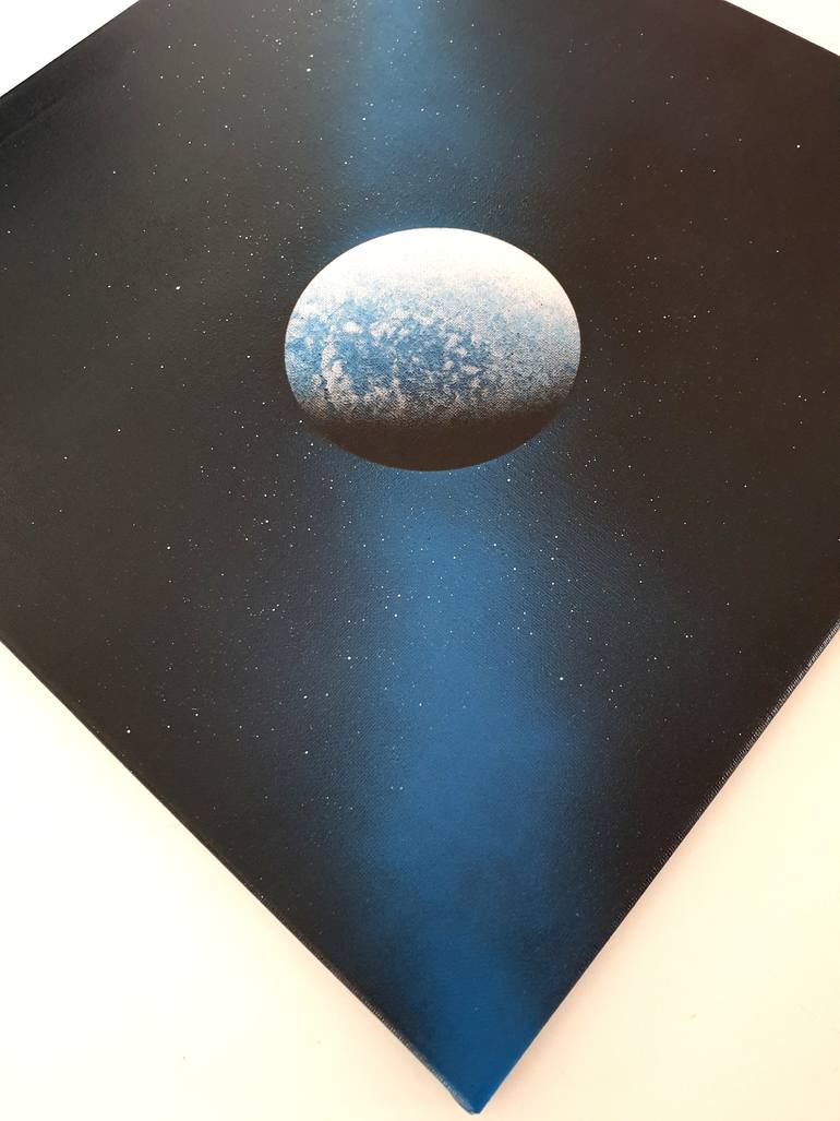Original Abstract Outer Space Painting by Daniel A Du Preez