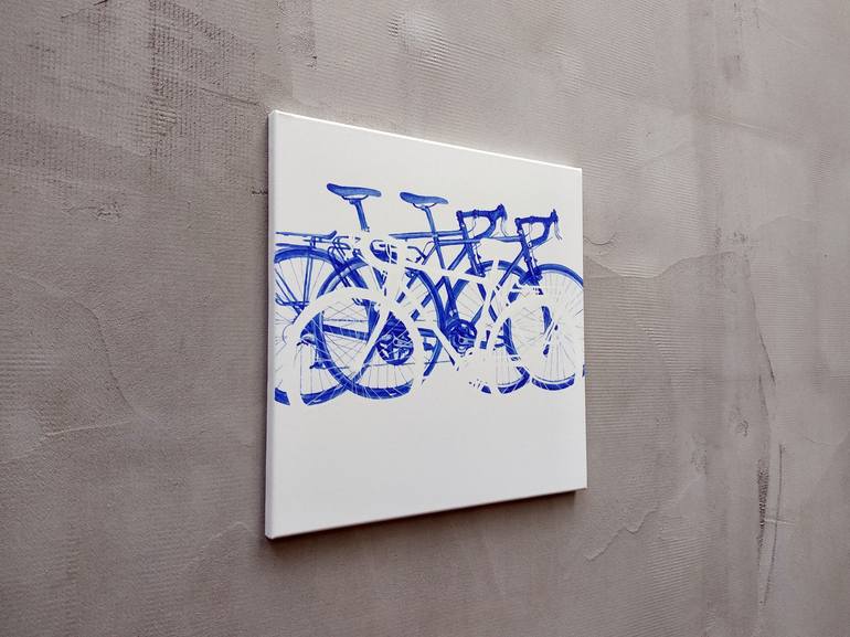 Original Fine Art Bicycle Painting by Bence István Ódor