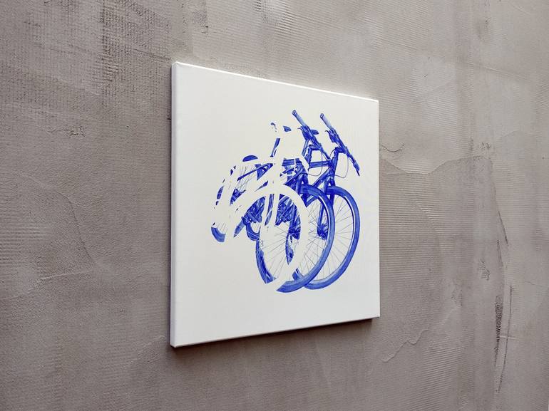 Original Fine Art Bicycle Painting by Bence István Ódor