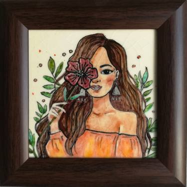 Original Portraiture Women Painting by Hale Ogsuz