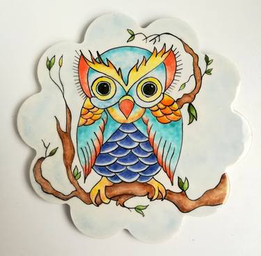 Owl - Glazed Ceramic thumb