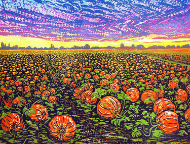 Original Expressionism Landscape Printmaking by Louise Stebbing