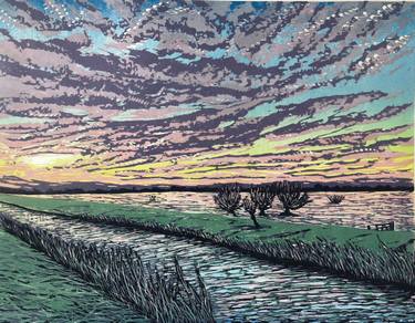 Original Expressionism Landscape Printmaking by Louise Stebbing
