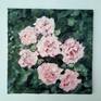 Painting is oil on canvas, canvas is on hard wood.The painting shows pink roses.