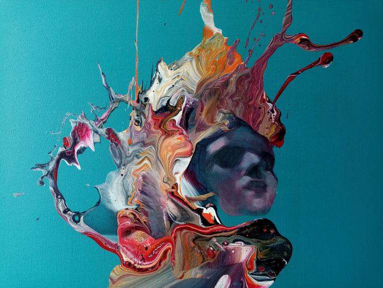 Original Abstract People Painting by Mihael Kolarić