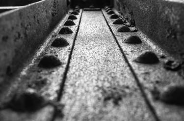 Rivets in Steel Girder Black and White Industrial Art thumb