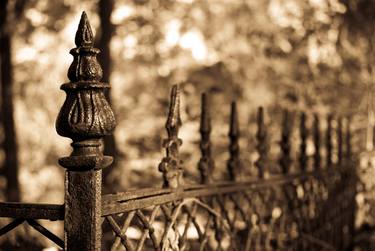 Sepia Antique Fence Abstract Photograph thumb
