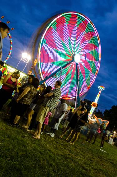 Ferris Wheel Patterns 1 Night Photograph thumb