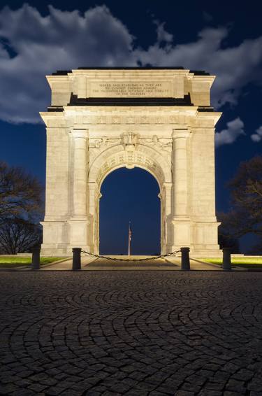 Valley Forge Memorial Arch Night Photo thumb