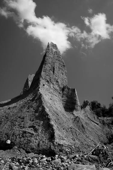 Chimney Bluff Black and White Landscape thumb