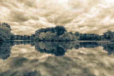 Autumn Reflections Split Toned Landscape Photograph thumb