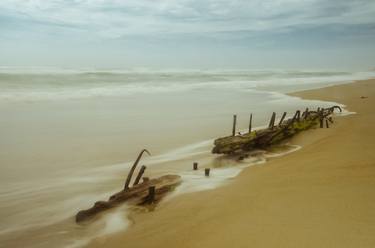 Misty Shipwreck Coastal Landscape Photo thumb