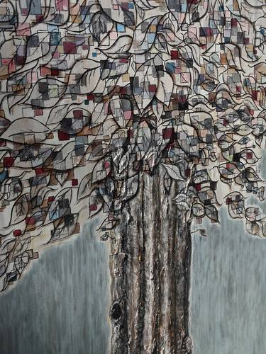 Original Abstract Tree Painting by Jessica Hardy